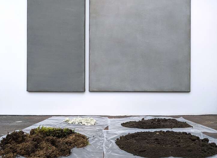 Divided Space | 2020 | soils from Bavaria, Germany with acrylic on linen | 190 x 165 cm  