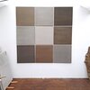 Multiple Choice | 2019 | soil from Bavaria, Germany with acrylic on cotton | ca. 185 x 185 cm, ea. 60 x 60 cm Multiple Choice | 2019 | soil from Bavaria, Germany with acrylic on cotton | ca. 185 x 185 cm, ea. 60 x 60 cm