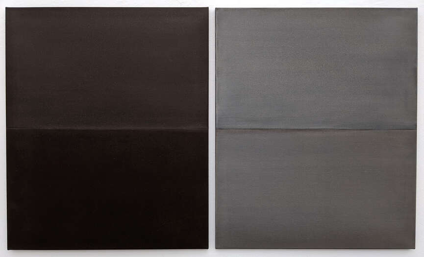 Another Day, Another Horizon no. 2 & 3 | 2020 | soil from Bavaria, Germany on linen | ea. 90 x 75 cm Another Day, Another Horizon no. 2 & 3 | 2020 | soil from Bavaria, Germany on linen | ea. 90 x 75 cm