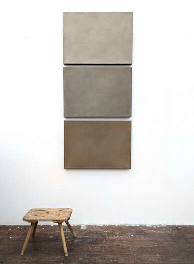 The Perfect Match | 2025 | soils from Bavaria, Germany with acrylic on linen | ca.160 x 70 cm